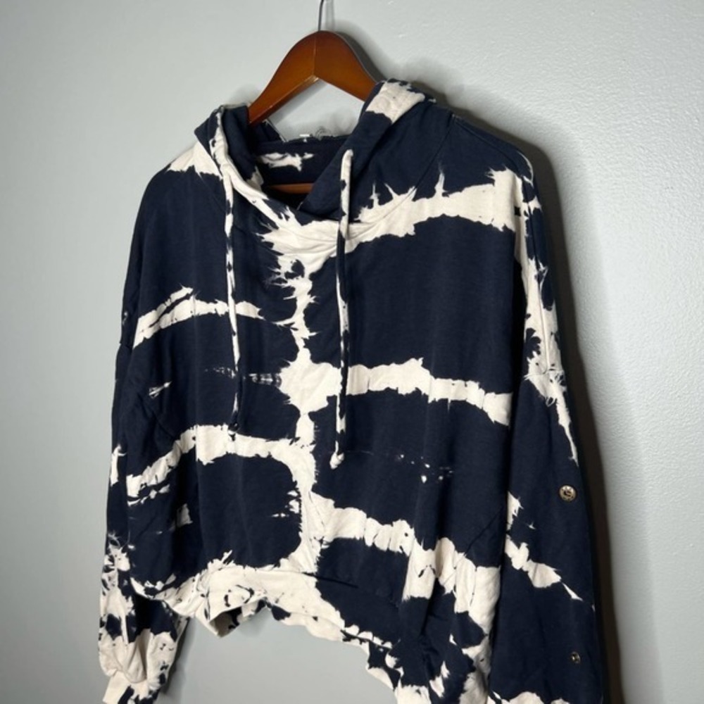 Young Fabulous Broke Blue Safari Tie Dye Hoodie Crop Sweatshirt Small / medium - Picture 2 of 10